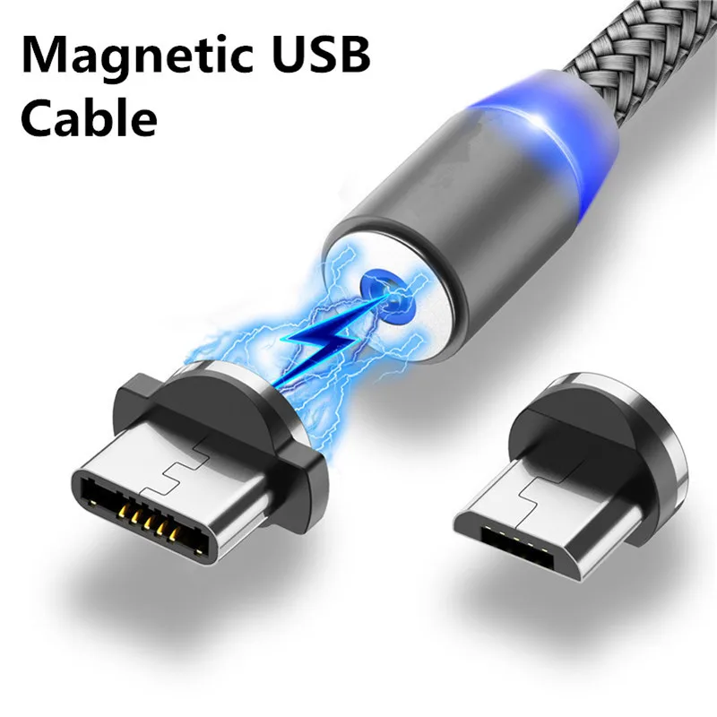 

Fast Charging Mobile Phone Magnetic USB Cable LED For iphone Huawei honor 20 pro lite 7a 7c 6c 6a 5a 7x 8x 8a 8c 8 10 9 lite