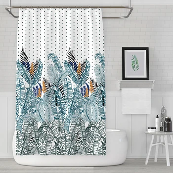 

Poly Pongee Shower Curtain Large Size Bathroom Screen Curtain Shower Room Bath Shade Home Toilet Decoration Rideau De Douche