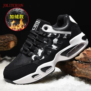 

2019 Fashion Men's Casual Shoes Winter Sneakers Height Increasing Air Cushion Krasovki Breathable Rubber Shoes for Adult Plush