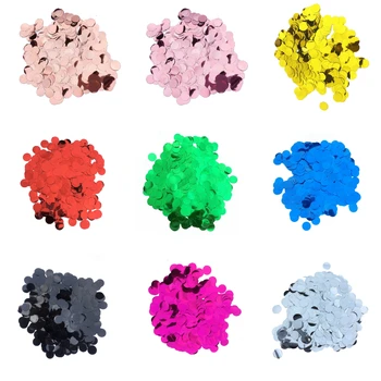 

Lychee Life 20pcs Colorful Round Foil Sequins Balloons Filler Accessory DIY Wedding Birthday Party Balloon Decoration