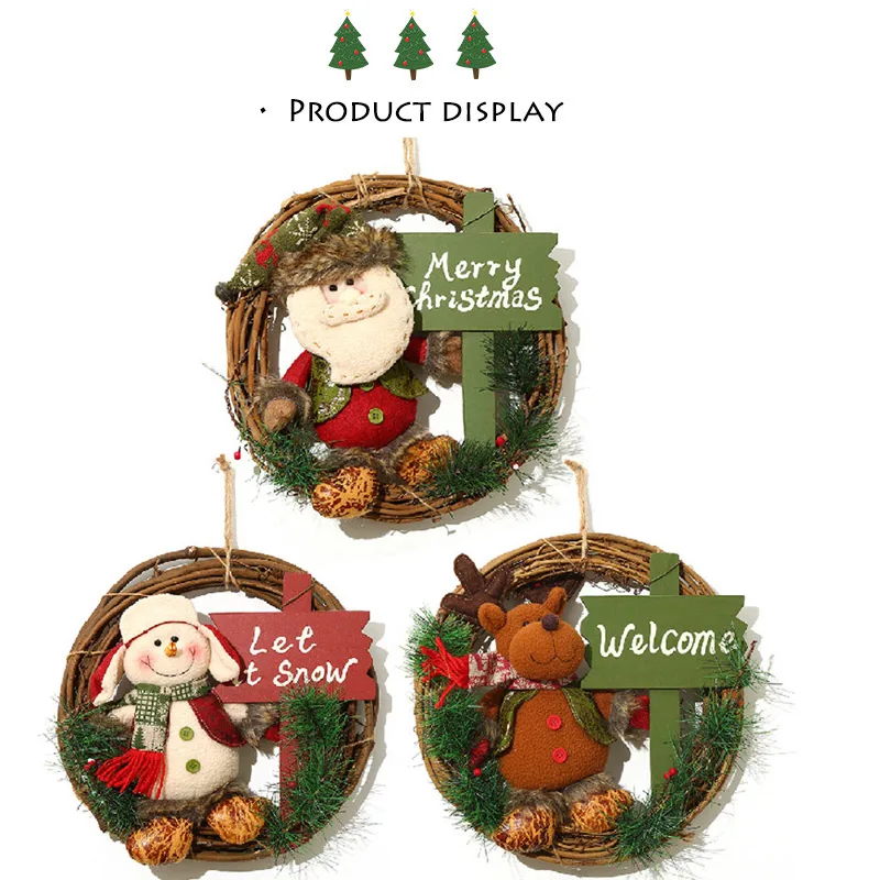 Рождественское украшение-Гирлянда для дома, елочные украшения navidad, новогодний Рождественский подарок, рождественские украшения Санта-Клауса