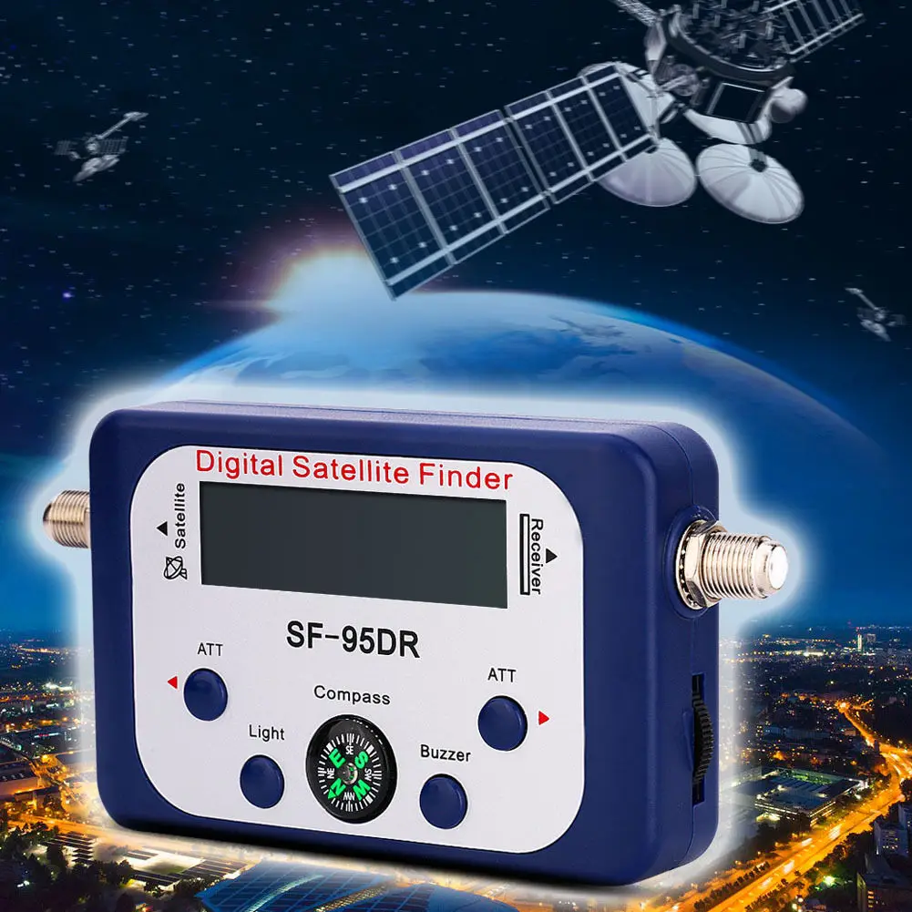 FORNORM Универсальный GSF-9506 цифровой спутниковый искатель ТВ мини Антенна спутниковый с ЖК-экраном дисплей кабель для ТВ