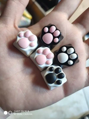 Скидка 1 шт. металлический и живой мягкий клей Кошачий коготь ключ Кепка механическая клавиатура колпачка для вишни выключатель MX Gateron Outemu Бесплатн...