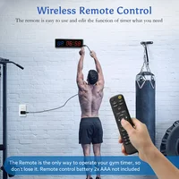 Portable Gym Workout Timer, Fitness Clock Count Down/Up Clock Stopwatch With Remote Sports Training Garage Interval Timer 2