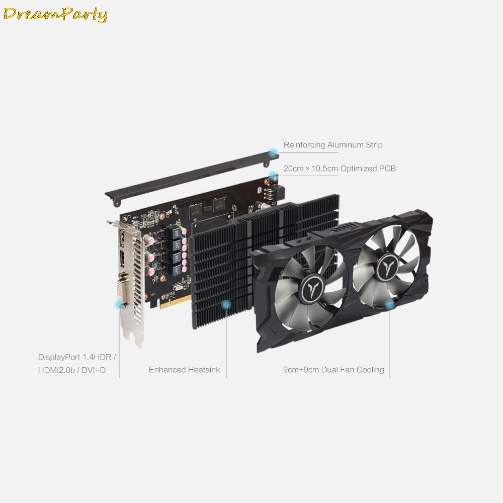 Видеокарта Rx560D 4 ГБ Gddr5 Pci Express 3,0 Directx12, внешняя видеокарта 128 бит для рабочего стола