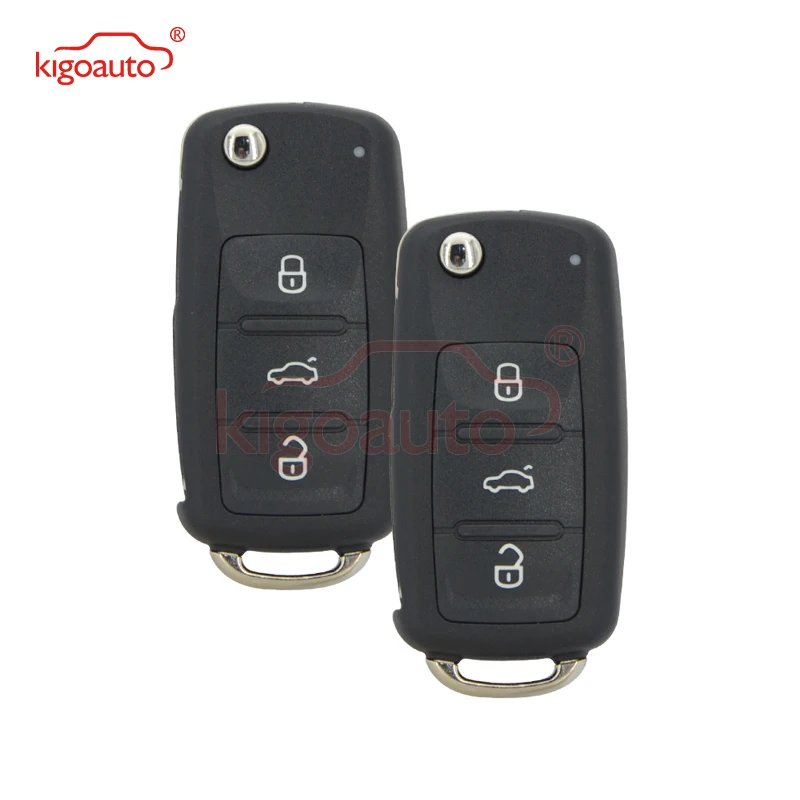 Kigoauto-Coque De Clé À Distance Pliante, Coque De Clé À Distance, 3 Boutons, Hu66, 5K0, 837, 202 Ad, Volkswagen Passat Polo Golf Jetta Beetle Tiguan 