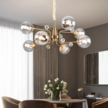

New 2020 Modern Creative Led Chandelier Lighting Fixtures With 10 Globes For Living Room Restaurant Free Shipping