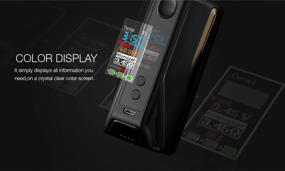 Vaptio CAPT'N 220 Вт мод электронная сигарета vape мод с 1,3 дюймовым oled-экраном поддержка VW 18650 батарея(без аккумулятора