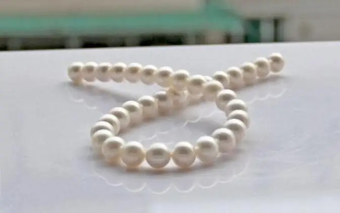 Jewelry Pearl Necklace fine JEWELRY natural Fresh water pearl round white light chain 12-13MM clavicle necklace 18 Free Shipping | Украшения