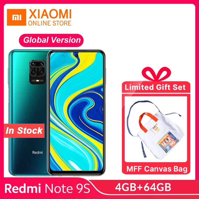 Xiaomi Redmi Note 9 смартфон с восьмиядерным процессором Snapdragon 720G ОЗУ 4 Гб ПЗУ 64 ГБ 5020 мАч 48