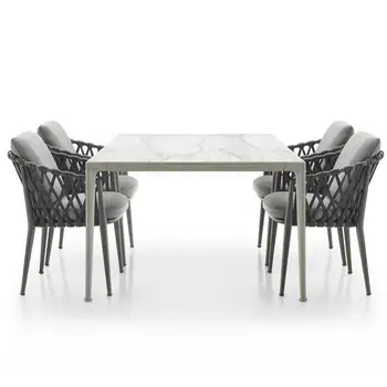 

Nordic outdoor rattan chair three-piece garden woven dining chair single chair leisure table and chair garden designer commercia