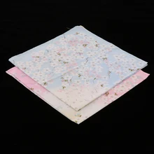 Женские носовые платки из хлопка и хлопка с цветочным рисунком, 2 шт