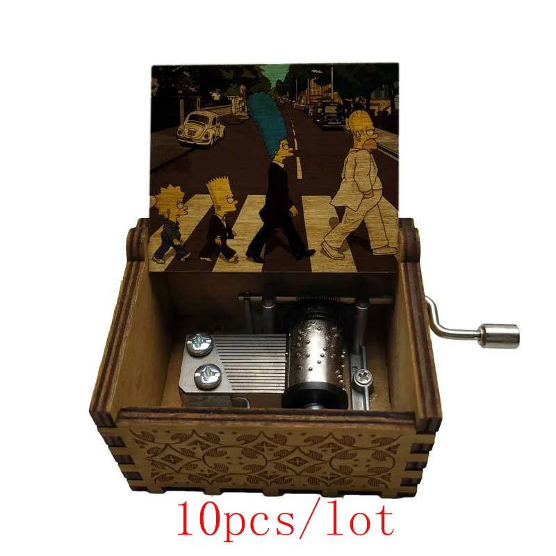 

10pcs/lot the Simpson Simpsons Music Box Theme kids boys girl students Birthday Present Caixinha De Musica party Gift