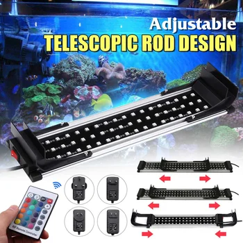 

28cm Hood LED Dimmable RGB Aquarium Fish Tank Lamp for 25-30cm Aquarium with Remote Control AC110-240V