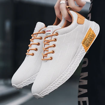 

2020 New Men's Shoes Mesh Motion of Casual Fashion Shoes Men Fly Knitting Summer Breathable Thick Increased Sneakers