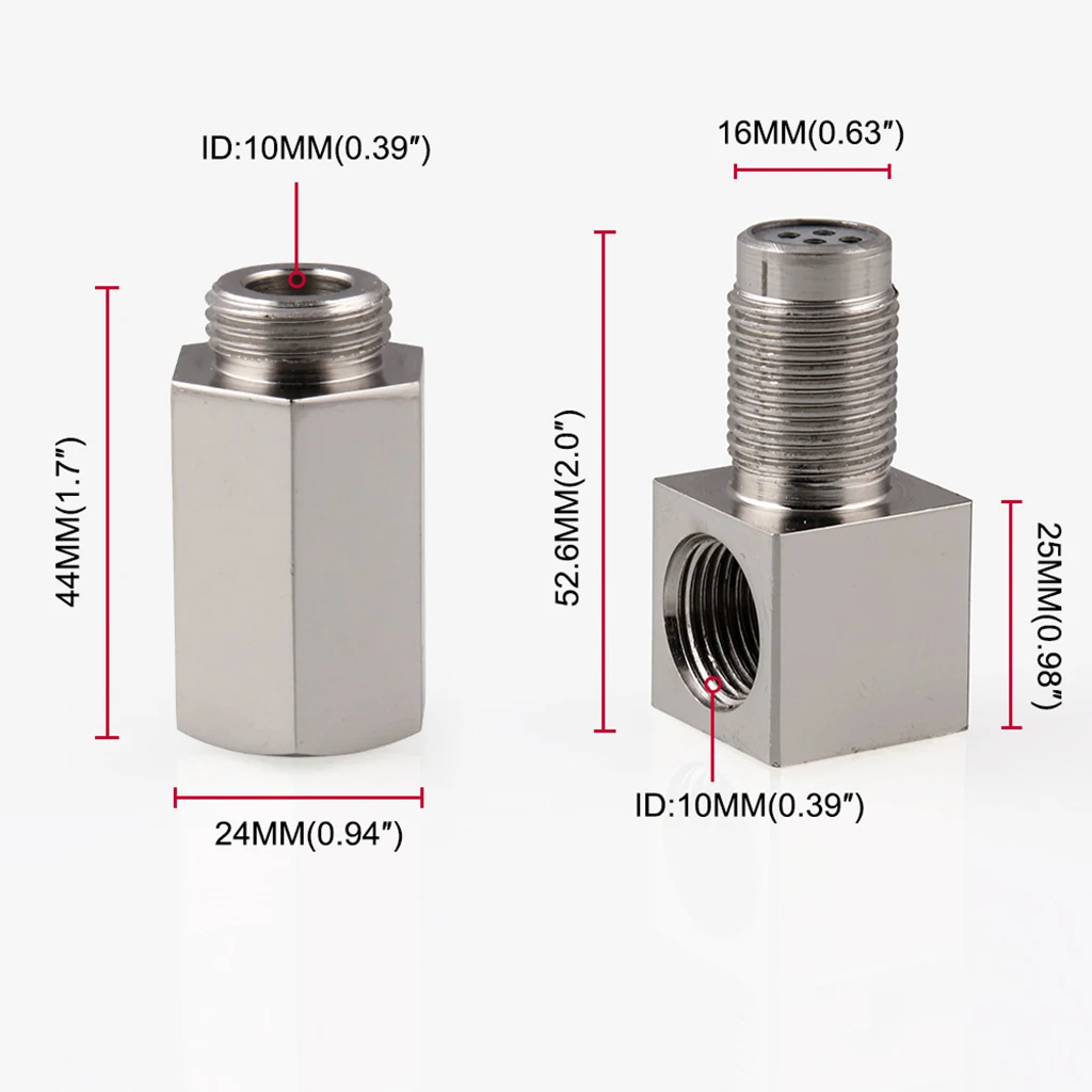 1x O2 OXYGEN SPACER SENSOR EXTENSION 90 BUNG STAINLESS STEEL