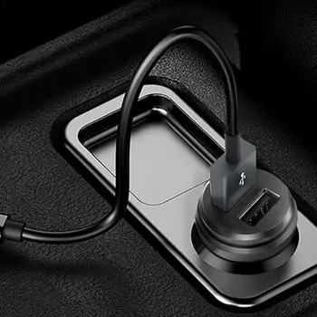 

1Pcs New Car Charger Mini Dual USB 12v Lighter Socket charging Car Adapter fast USB styling accessories Car Dual H7G6
