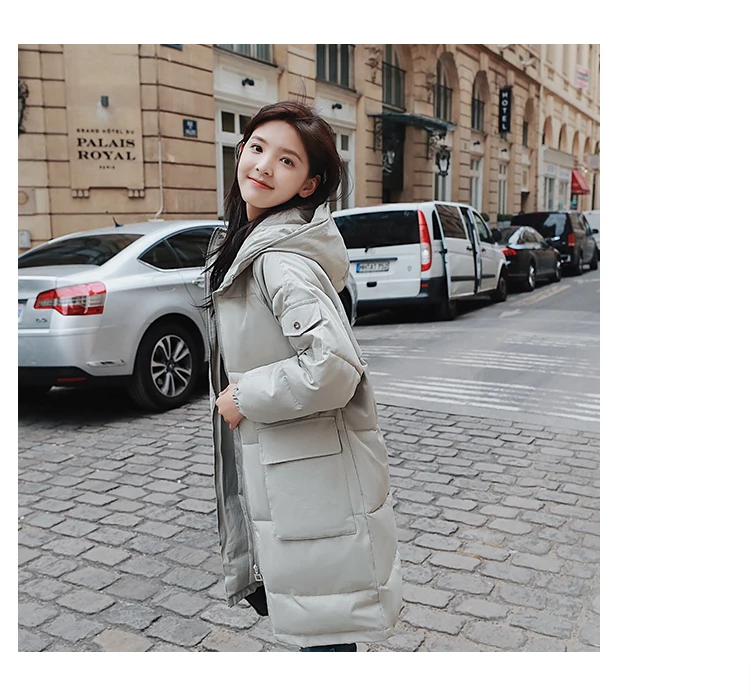 Long Sleeve Mid-length Pocket Zipper Cotton-padded Clothes/Cotton Coat Winter Casual Fashion Qyzfsy1011