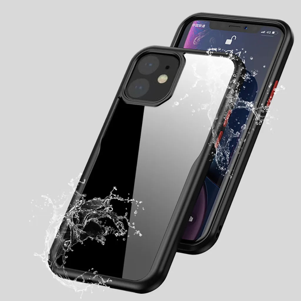 1 чехол из полиуретана для телефона, чехол для iPhone 11, 6,1 дюймов, амортизация, прозрачный защитный чехол из ТПУ, матовый, грязеотталкивающий чехол для iPhone 11