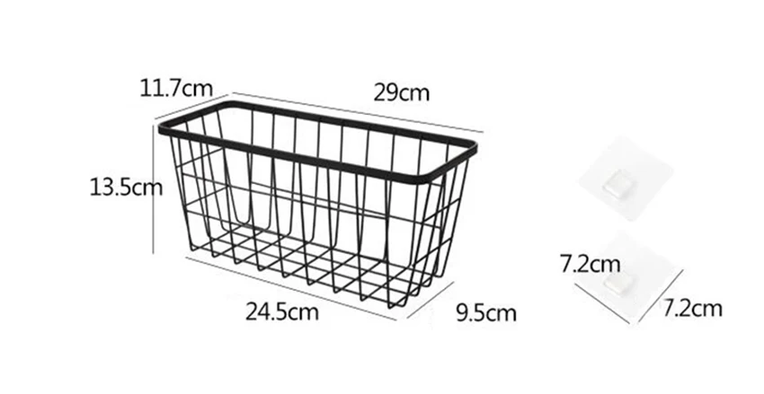 Железная кухонная приправа подвесная корзина настольная корзина для хранения ванная прямоугольная коробка для хранения разное настенный органайзер стойка