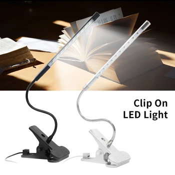 

Clip-On 10 LED Lamp Table Desk Light Adjustable USB Book Reading Light Lamp Night Light Mini Led Light Eye Protection Light