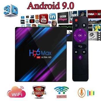 

NEW Android 9.0 H96 MAX RK3318 Smart TV Box 2.4G&5G Wifi BT4.0 H96Max Media player Google Voice YouTube Assistant Android TV box