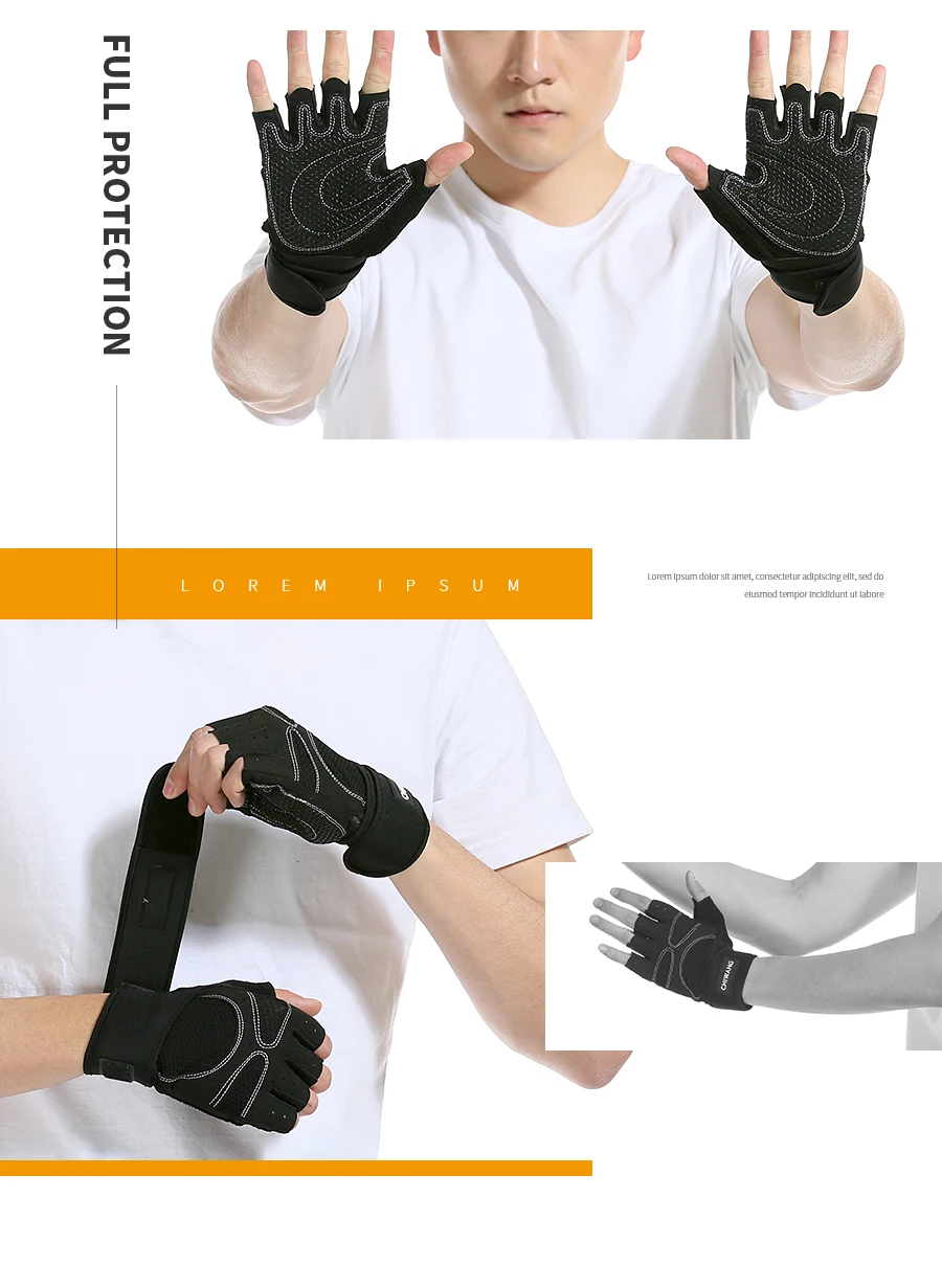 Прочные Перчатки для тренажерного зала с полупальцами для тяжелой атлетики гантели для фитнеса Нескользящие строительные спортивные тренировочные защитные перчатки