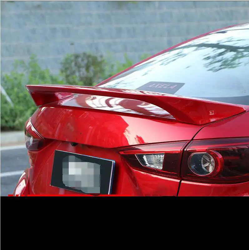 Модификация автомобиля аксессуары окрашенные спойлер заднего багажника, крыла для Mazda 3 Axela~ 6 цветов