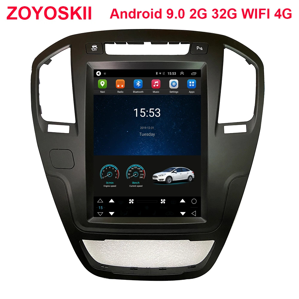 ZOYOSKII Android 9.0 10 os 10.4 inch car gps multimedia radio bluetooth navigation player for Opel insignia 2009-2013