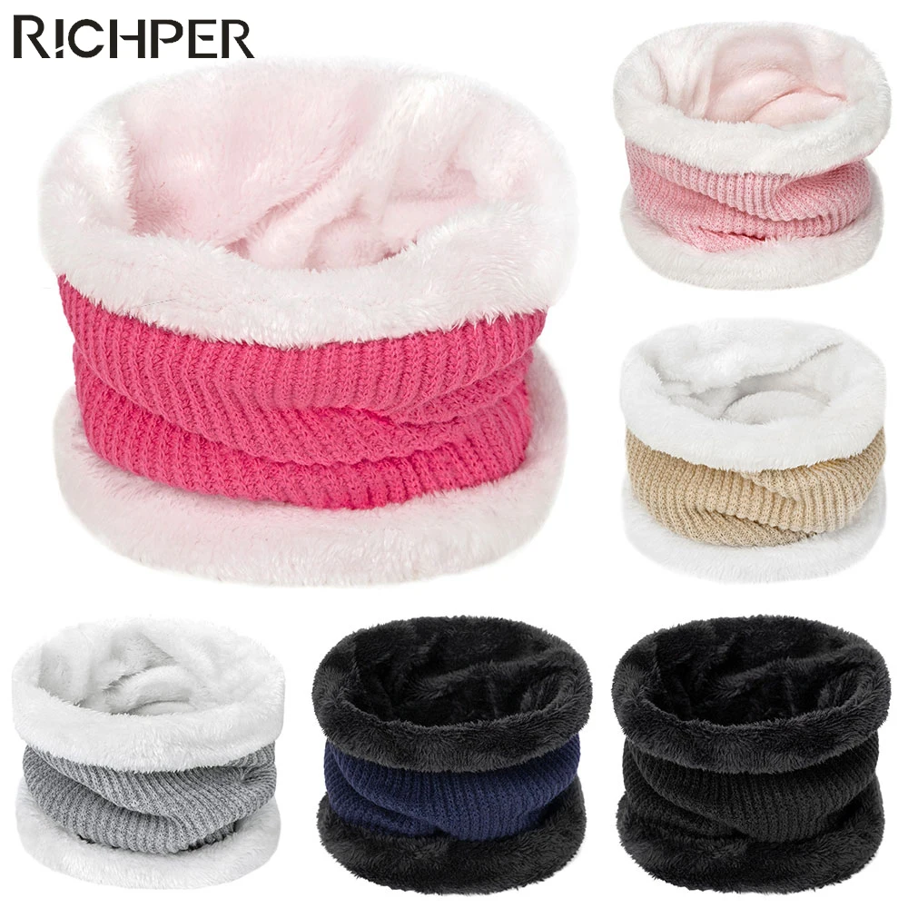 

1Pc Winter Scarf For Women Ring Scarf Warm Knit Collar Thick Warm Neck For Men Fashion Soft Unisex Outdoor Sport Drophipping