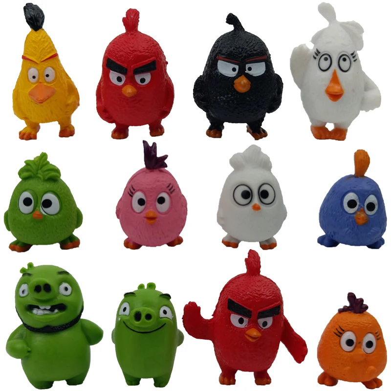 12 шт. Angry Bird Red The Blues Chuck Bomb Matilda Birds мини-модель Фигурки игрушек