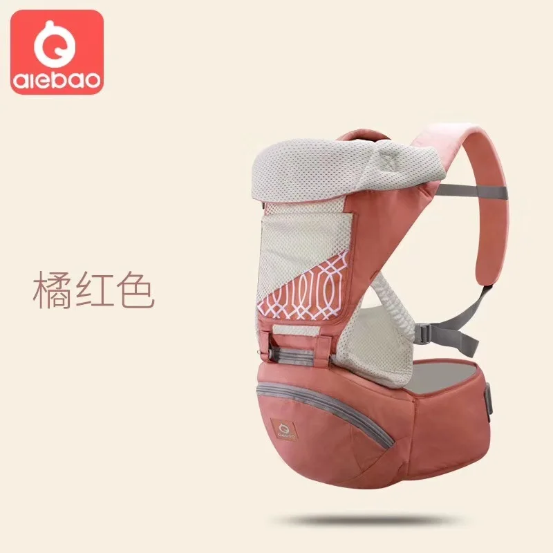 Aiebao детская переноска Canguru Bebe 3 в 1 эргономичная детская переноска Детские Аксессуары Рюкзак детский слинг ремень для Хипсит 0-24 месяца - Цвет: orange red