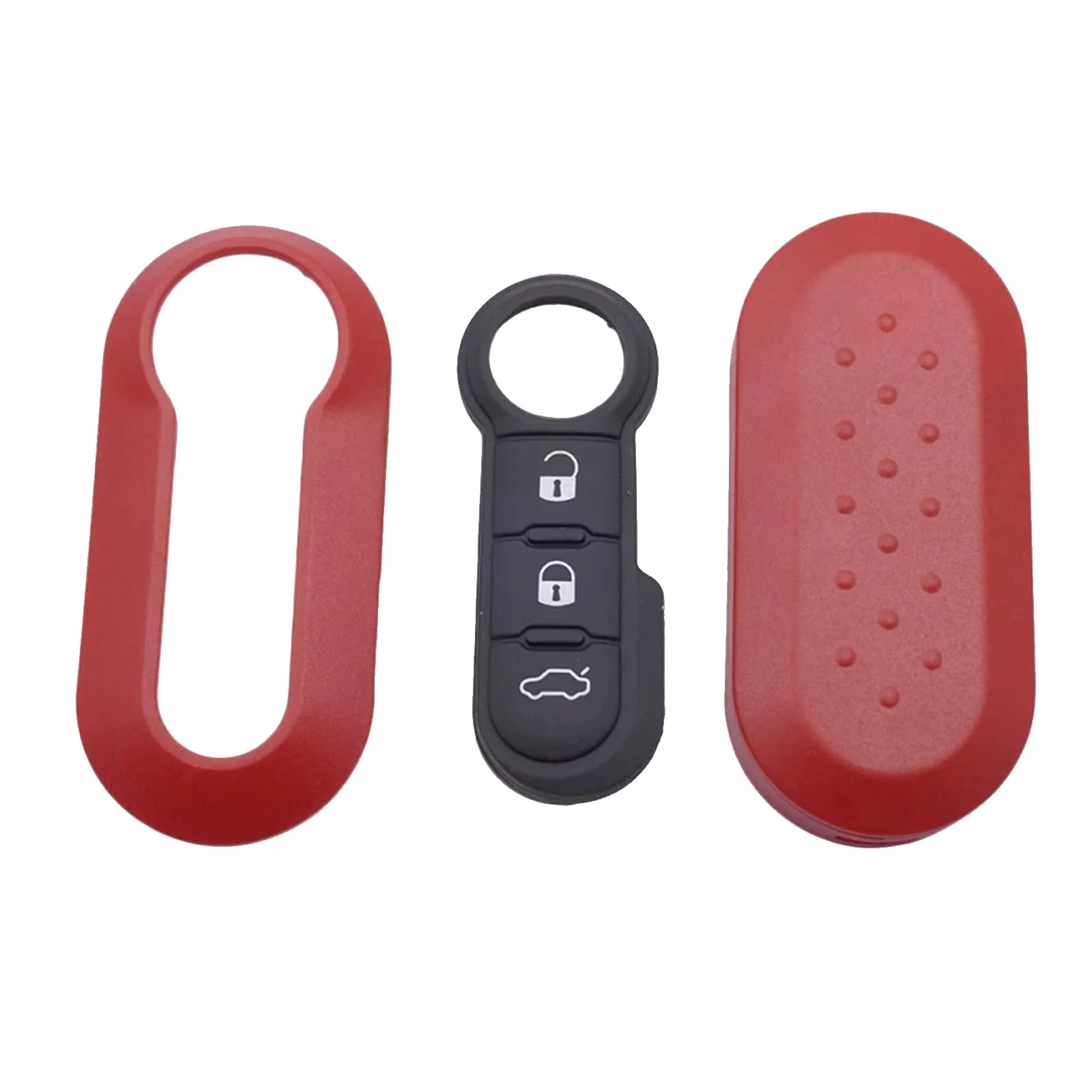 Key Case 3 Buttons Remote Modified Flip Silica Car Key Shell Fiat 500 Panda Punto Bravo Cover Uncut Blade Key Cover Case