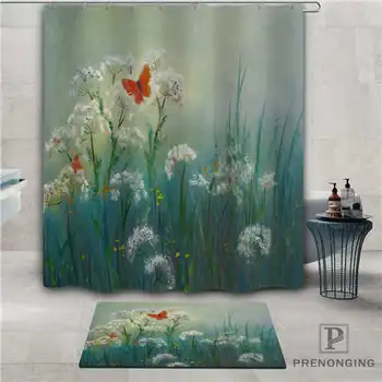 

Custom Butterfly (1) Waterproof Shower Curtain Doormat Home Bath Bathroom Polyester Fabric Multi Sizes#2019-1-05-20