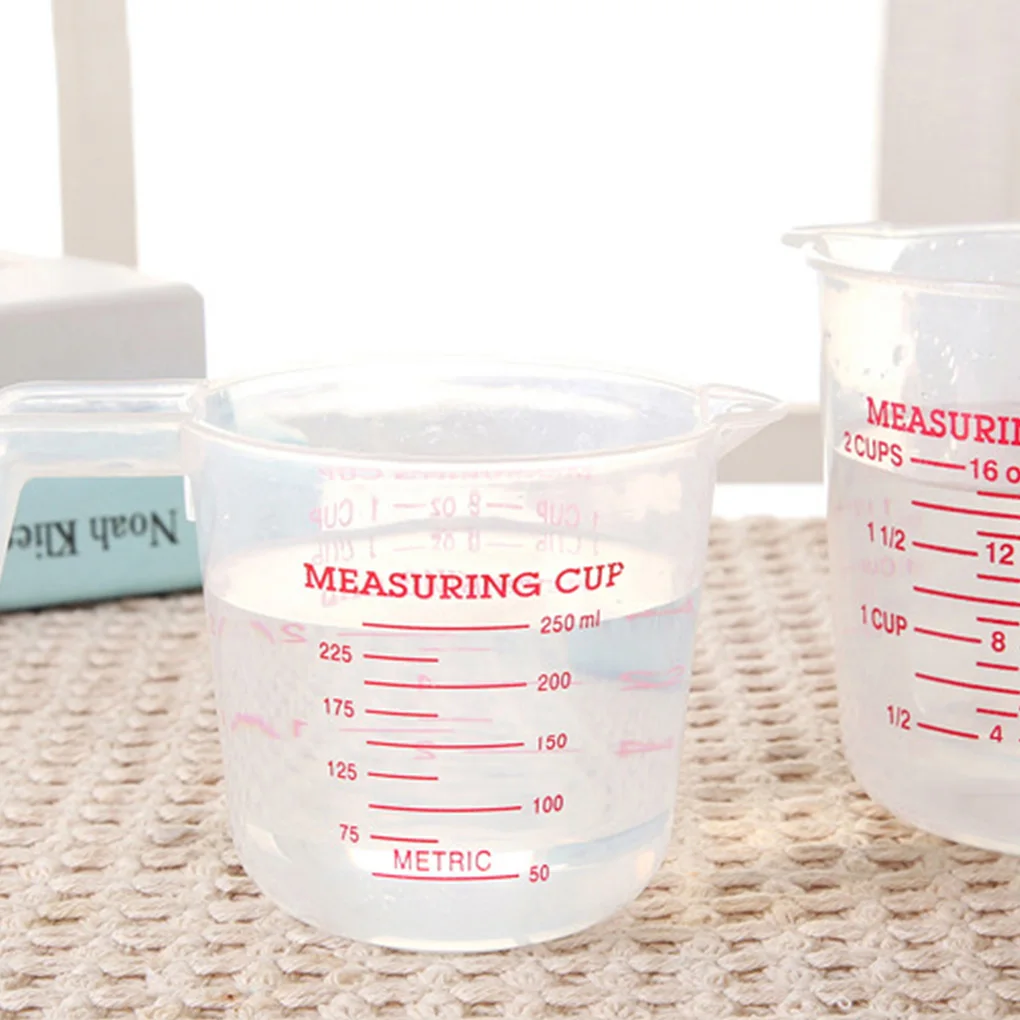 2020 3 Pcs/set Measuring Cups Kitchen Bakery Baking Powder Seasoning Milk Water Transparent Measuring Tool