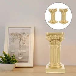 2Pcs Roman Pillar Statues Multi-purpose Pedestal Stand Decorative Resin Art Statues