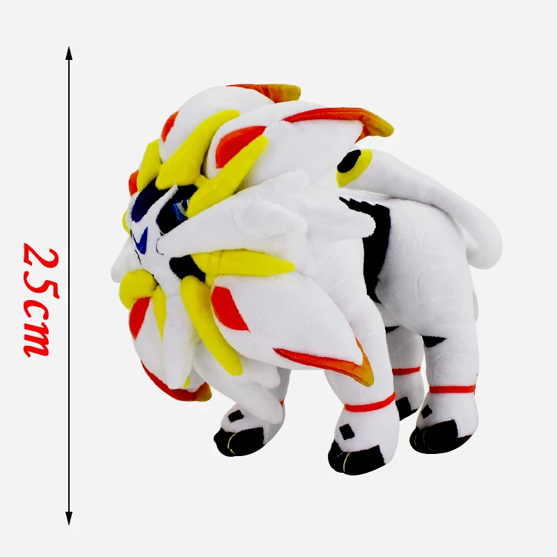 20 стилей Аниме Блестящий Mew Greninja Стрекоза Air Psyduck Стрекоза Kyogre Solgaleo Ho-Oh магнемитовая плюшевая кукла-игрушка из мультфильма - Цвет: D1-Solgaleo white