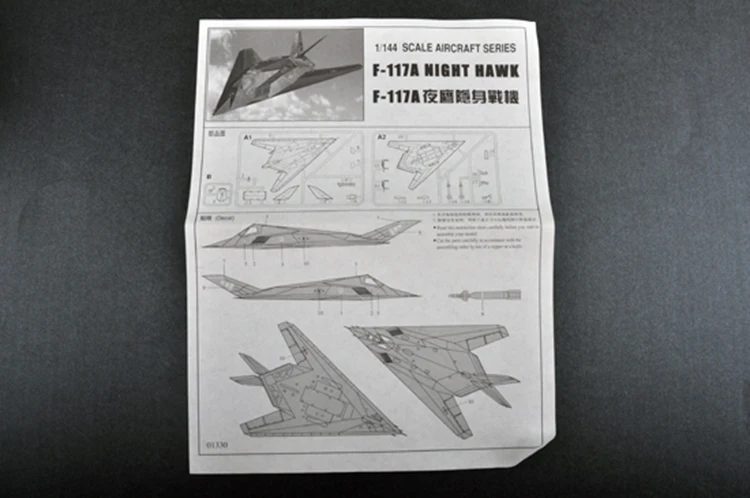 1: 144 масштаб США F-117A Nighthawk боец пластиковый военный собранные Самолеты Модель мальчиков ручной работы игрушка подарок на день рождения