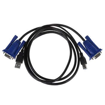

1.4M 15 Pin VGA + USB Male to Male VGA + Print Cable for CRT PC