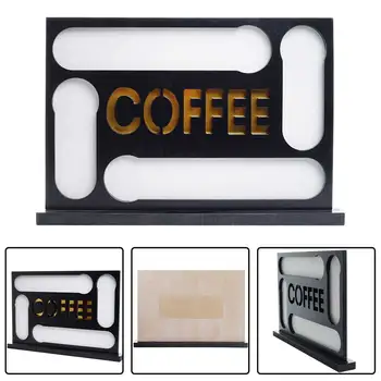 

Coffee Capsule Holder Dining Room Accessories Cafe Table Top Decoration Storage Rack Retro Rectangular Stand Desktop Wooden