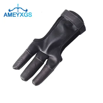 

1PC Archery Finger Guard 3 Finger Tab Guard Protective Glove Leather Protector Right Right Hand For Bow Hunting Accessories