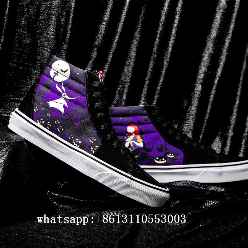 Zapatos clásicos cordones para hombre de Vans X Oogie Boogie/ pesadilla antes de v5 - AliExpress