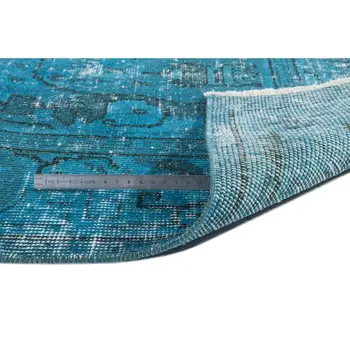 

Handmade Turquoise Vintage Overdyed Turkish Area Rug 170x270 Cm-5'7''X8'10''
