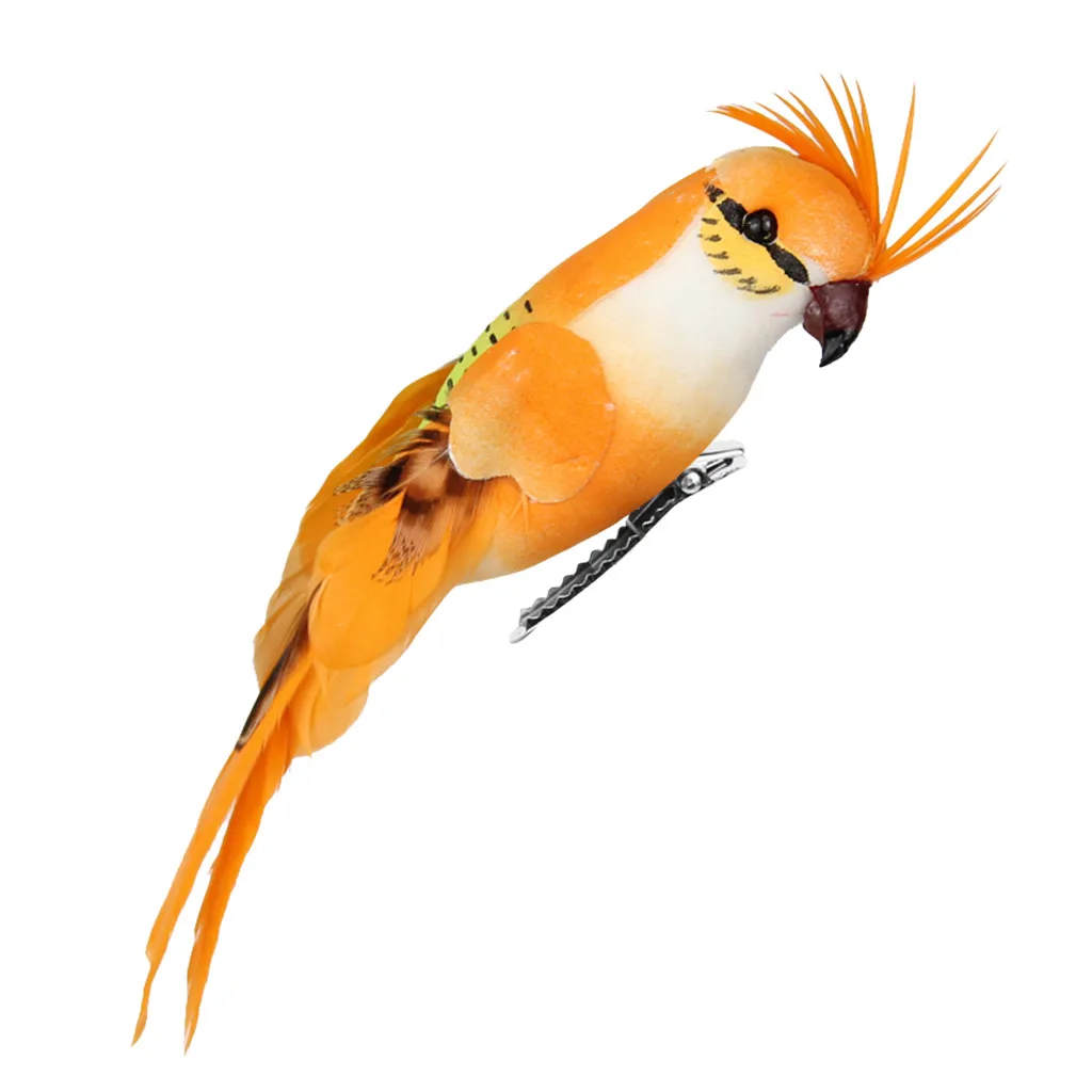 best selling products 12PC/Set Parrots Artificial Birds Model Outdoor Home Garden Lawn Tree Decor support dropshipping