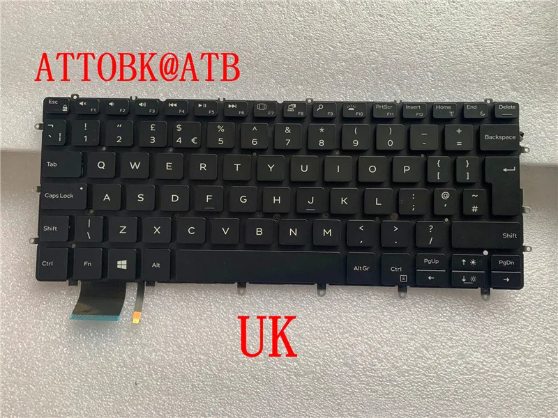 Espanhol Reino Unido Francês gr Nor cz Teclado do Portátil para Dell Xps 13 9370 9380 P82g 9317 Teclado Retroiluminado Pk1320c2b01 0fxcrt Qriginal - Imagem 2