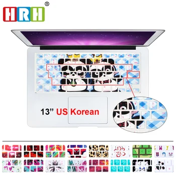 

HRH Animals Design Korean Language US Keyboard Cover Protector Silicone Skin Protective Film For Macbook Air Pro Retina13 15 17