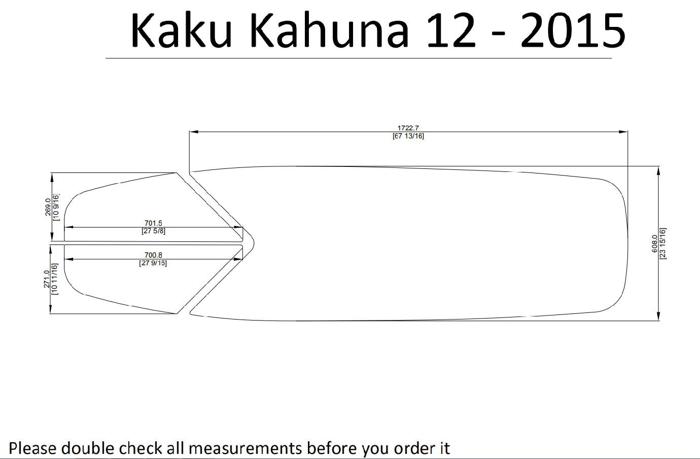 Kaku Kahuna 12 Каяк Лодка EVA настил КОВРИКИ НАБОР 1/4"