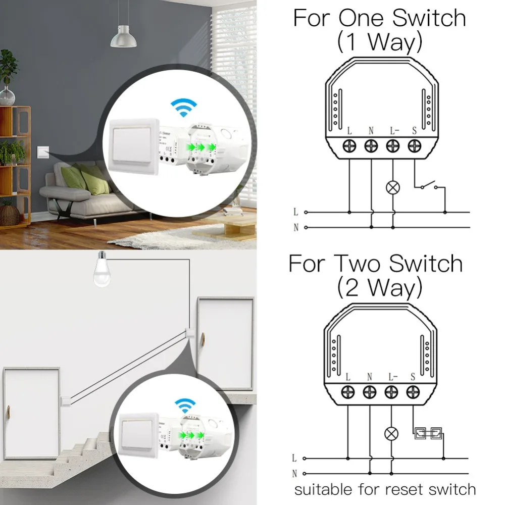 DIY умный WiFi свет светодиодный диммер переключатель Smart Life/Tuya приложение пульт дистанционного управления 1/2 позиционный переключатель