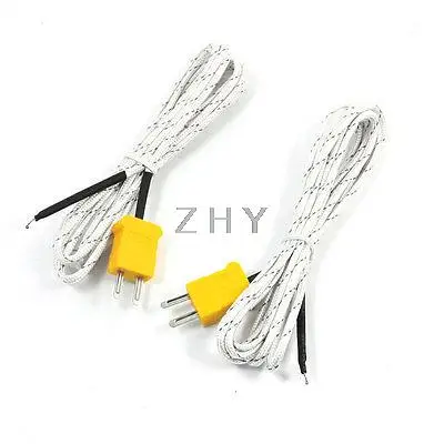 

2PCS K Type 0-400C Temperature Sensor Thermocouple Probe 2 Meter 6.6Ft