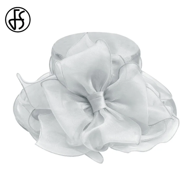 Женская винтажная шляпка от солнца FS розовая Шляпка из органзы с широкими полями